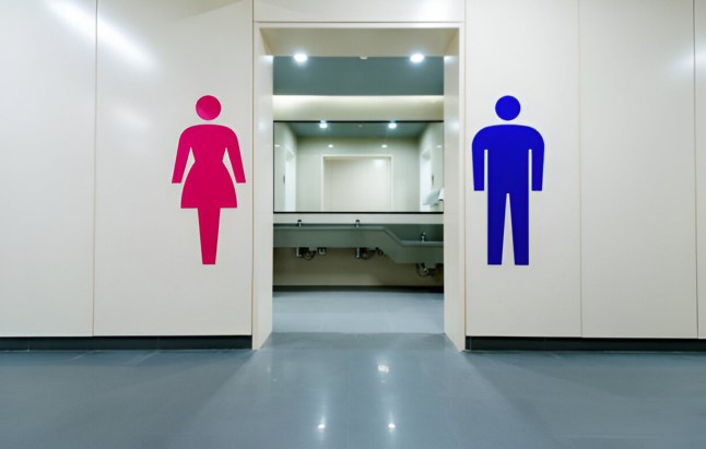 Public toilets with men and women signs.; Shutterstock ID 2477016913; purchase_order: -; job: -; client: -; other: -
