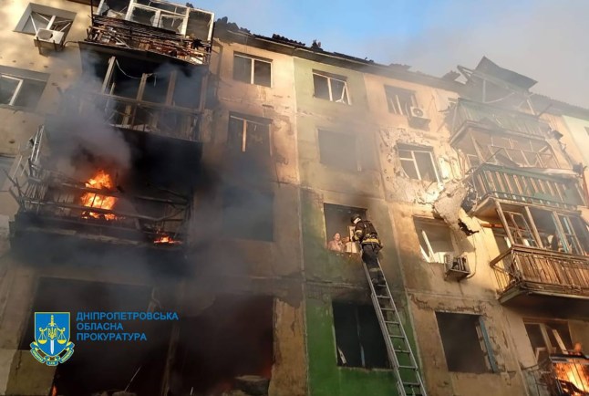There were fears of dead and wounded after a Russian strike hit an ordinary apartment block in Ukrainian city Pavlohrad.