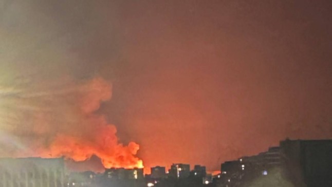 Putin brazenly ignored Donald Trump???s ???Vladimir, STOP!??? demand and today staged new strikes on Ukraine, here seen hitting Kharkiv with Shahed drones.