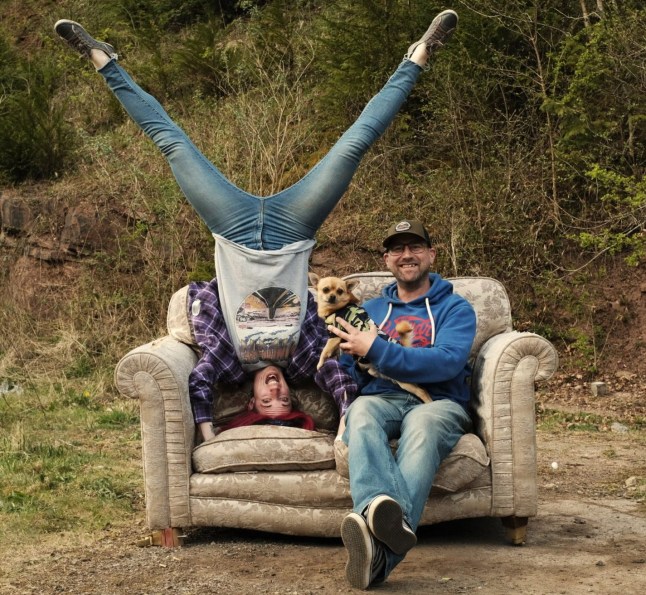 An art project centered around an abandoned sofa in Lydbrook, Gloucestershire. A dumped sofa in the middle of a village has become an unexpected tourist attraction - with hundreds taking photos at the spot. The two-seater settee was dumped on a waste ground in the middle of Lydbrook, Gloucestershire, at the start of April. But local photographer Alex Elton-Wall found potential in the sofa and its location - and has now taken the portraits of more than 150 nearby residents at the popular site. The abandoned sofa even has its own listing on TripAdvisor and a Facebook page titled Lydbrook Lounge with visitors posting photographs of themselves.