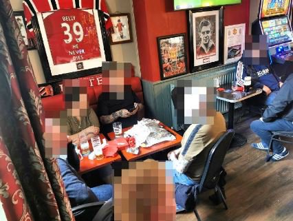 Members of neo-Nazi group British Movement met in the Duke of Edinburgh pub in Royton, Oldham, on saturday, April 19, to celebrate Hitler's birthday. The pub say they were unaware of the group's presence Credit: MEN Media