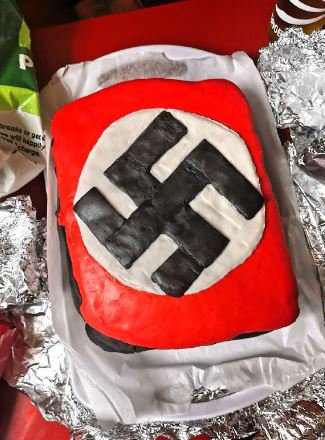 Members of neo-Nazi group British Movement met in the Duke of Edinburgh pub in Royton, Oldham, on saturday, April 19, to celebrate Hitler's birthday. The pub say they were unaware of the group's presence Credit: MEN Media
