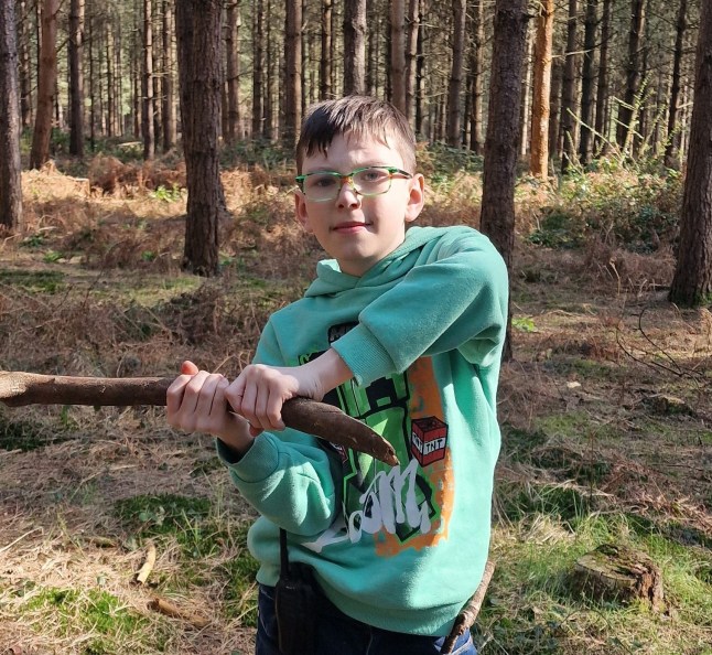 James in the woods