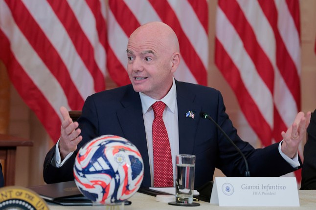 President Trump Participates In FIFA Task Force Meeting In East Room