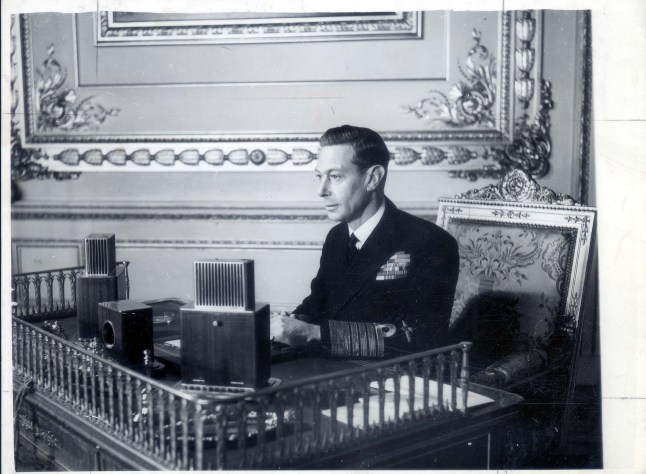 KING GEORGE VI (Died 6/2/52) Broadcasting to his people on Christmas Day 1944.