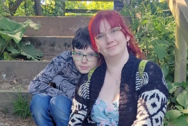 James left with mum Lizzie