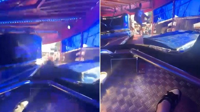 A screengrab showing the Waltzers funfair ride at the Galactic Carnival Festival in Edinburgh.