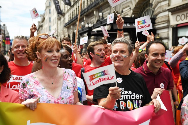 LONDON, ENGLAND - JULY 02: Keir Starmer attends Pride in London 2022: The 50th Anniversary - Parade on July 02, 2022 in London, England. (Photo by Chris J Ratcliffe/Getty Images)