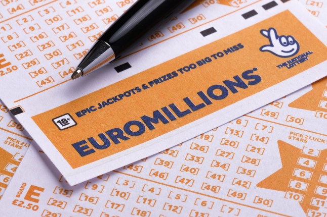 EUROMILLIONS blank lottery tickets and the black pen placed on top. UK National Lottery. Selective focus. Stafford, United Kingdom, November 14, 2022; Shutterstock ID 2227091797; purchase_order: -; job: -; client: -; other: -