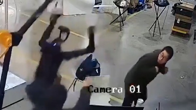 Grabs: Robot VS humans: Robot attacks engineer during testing