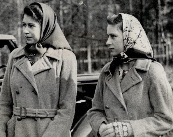 CANADA - JUNE 01: Princesses attend tree planting ceremonies; Princess Elizabeth (left) and Princess Margaret Rose arrive at Windsor great park; england; to attend the tree planting oeremonies commemorating the work done by British Agriculture for the Red Cross. (Photo by Toronto Star Archives/Toronto Star via Getty Images)