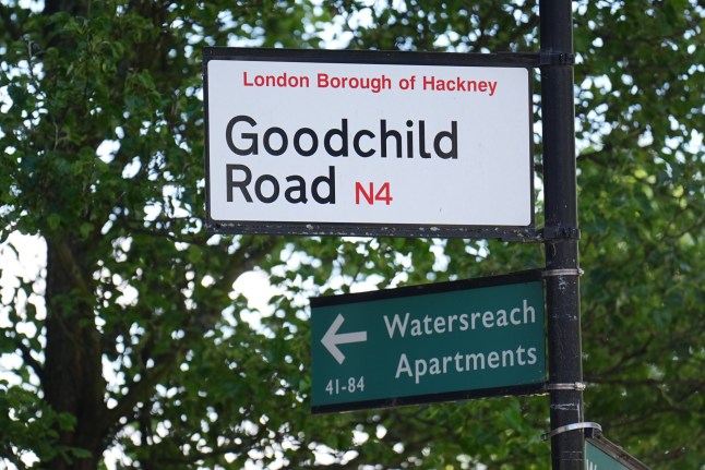 Goodchild Road in the Manor House area of north London where officers attended with the London Ambulance Service on Tuesday following reports of a robbery. A man has been charged with murder and robbery after the death of an 87-year-old man in north London. Peter Augustine was charged on Friday with the murder of the 87-year-old man in Manor House, the Metropolitan Police said. The victim's name is John Mackey, according to court staff. Picture date: Saturday May 10, 2025. PA Photo. See PA story POLICE ManorHouse . Photo credit should read: James Manning/PA Wire
