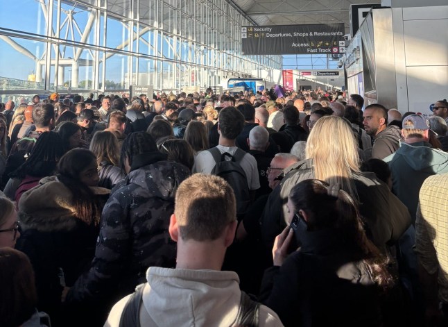 Picture of 'chaos' at Stansted Airport