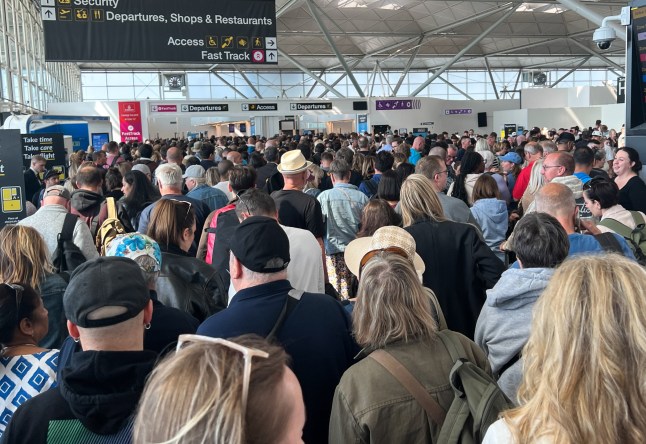 ?? Licensed to London News Pictures. 11/05/2025. London, UK. Passengers at London Stansted Airport are facing disruption this morning due to an IT outage. Check-in, baggage handling, and security areas are affected, leading to delays on several flights. Photo credit: Dinendra Haria/LNP
