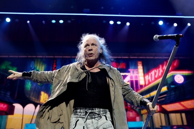 SYDNEY, AUSTRALIA - SEPTEMBER 12: Bruce Dickinson of Iron Maiden performs at Qudos Bank Arena on September 12, 2024 in Sydney, Australia. (Photo by Don Arnold/WireImage)