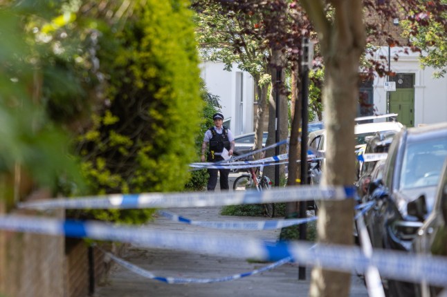 UNITED KINGDOM, London 12 May 2025: Police and emergency services are seen attending the street of UK Prime Minister Keir Starmer???s residential home. Countess Street is currently cordoned off with police tape and being attended to by police and London Fire Brigade. The reason is currently unknown. Credit: Toby Shepheard / Story Picture Agency