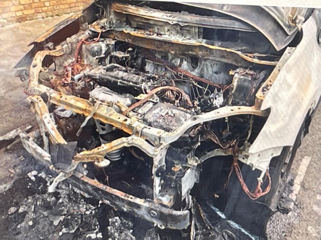 Car fire on Keir Starmer's road