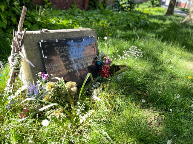 The memorial stone for Diane Sindall on Borough Road in Birkenhead, Wirral. A murder case that could be the UK's longest-running miscarriage of justice is due to be considered at the Court of Appeal. Peter Sullivan's 1987 conviction for killing Diane Sindall, 21, is being challenged over conflicting DNA evidence, concerns over analysis of bite marks and the conduct of police interviews. Picture date: Tuesday May 13, 2025. PA Photo. Florist and part-time barmaid Diane Sindall, 21, was brutally killed after she left work in Bebington, Merseyside, in August 1986, and Sullivan was convicted in November 1987 of her murder. See PA story COURTS Sullivan. Photo credit should read: Eleanor Barlow/PA Wire