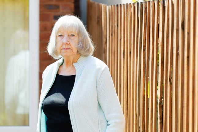 Muriel pictured by the fence.