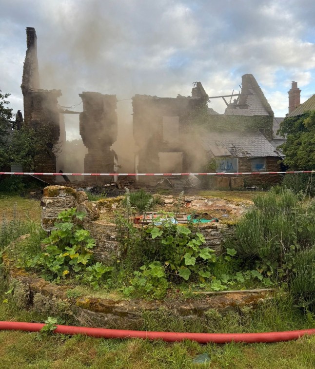 A fire at Althorp House estate farmhouse.