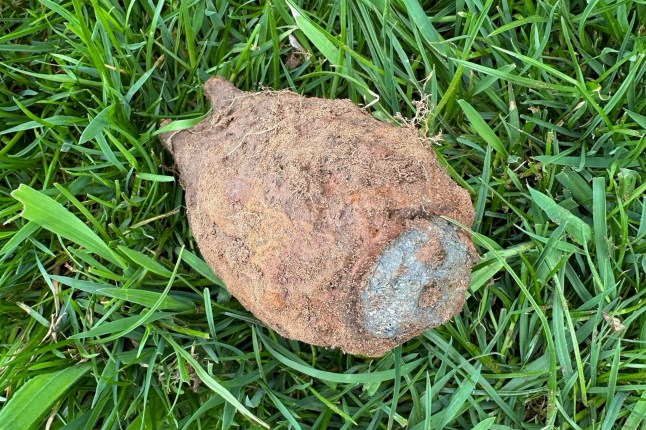 Unexploded grenade