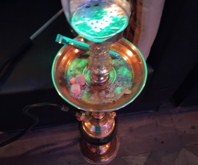 Tubs of suspected illegal shisha