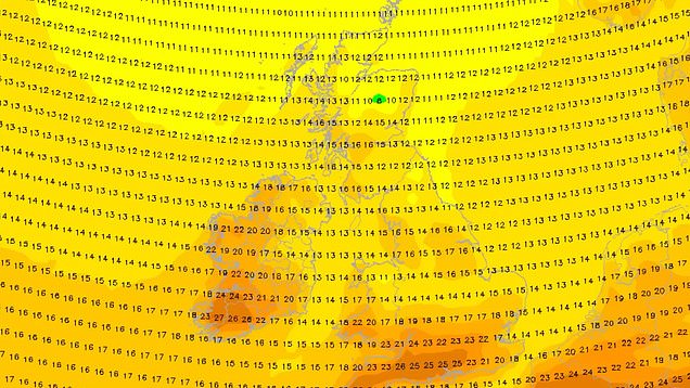 Weather forecast from Gav.