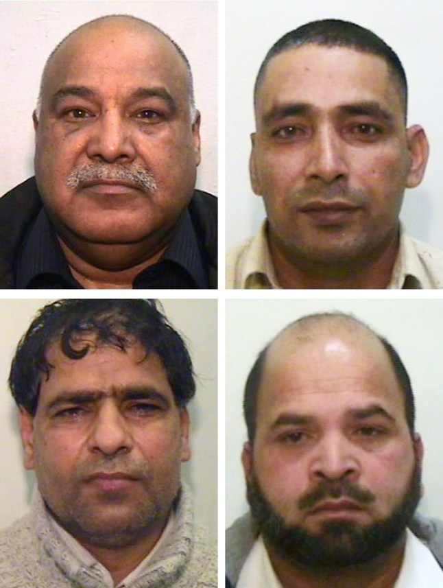 Undated file handout photos issued by Greater Manchester Police of Shabir Ahmed (top left), Adil Khan (top right), Abdul Aziz (bottom left) and Qari Abdul Rauf. The four members of a child sex grooming gang from Rochdale are facing deportation to Pakistan after immigration judges rejected their appeals against a move to strip them of their British citizenship. PRESS ASSOCIATION Photo. Issue date: Thursday February 9, 2017.Grooming. Photo credit should read: Greater Manchester Police/PA Wire NOTE TO EDITORS: This handout photo may only be used in for editorial reporting purposes for the contemporaneous illustration of events, things or the people in the image or facts mentioned in the caption. Reuse of the picture may require further permission from the copyright holder.