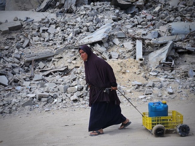Water distributed to Palestinians in Khan Yunis