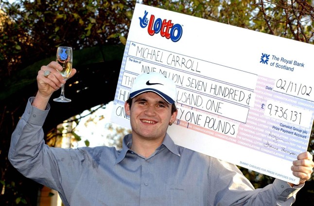 Michael Carroll who won the lottery in 2002
