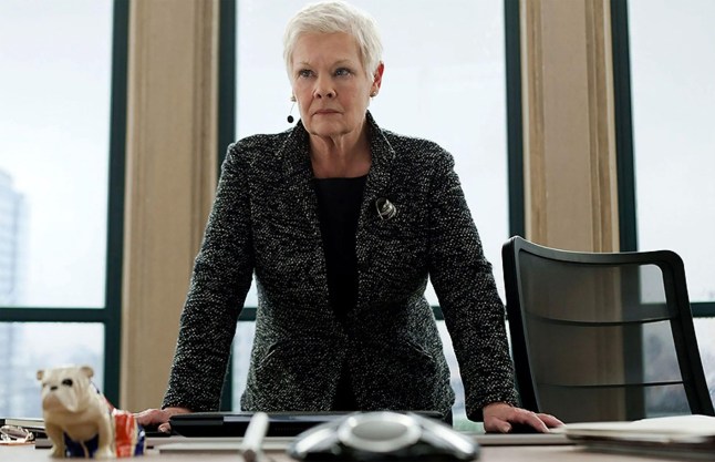 Still from James Bond film showing Judi Dench as 'M'.