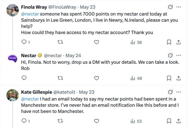 Nectar points stolen
