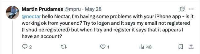 Nectar points stolen