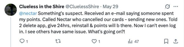 Nectar points stolen