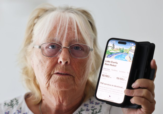 Susan Edwards from Westerhope, who had a nightmare holiday in Corfu, booked through TUI.