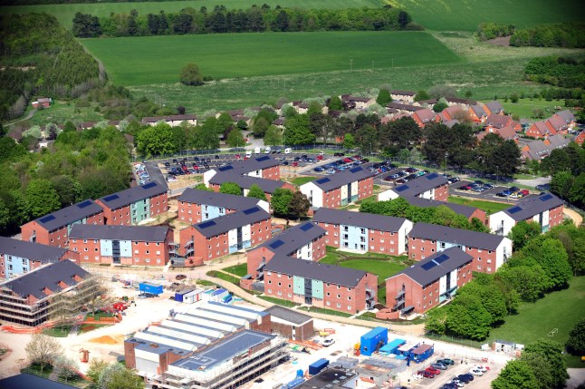 An aerial picture of Swinton Army barracks, Wiltshire.