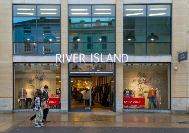 River Island clothing store shop, High Street, city of Lincoln, Lincolnshire, England, UK. (Photo by: Geography Photos/Universal Images Group via Getty Images)