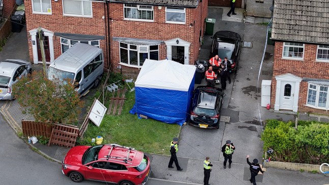 House taped off.