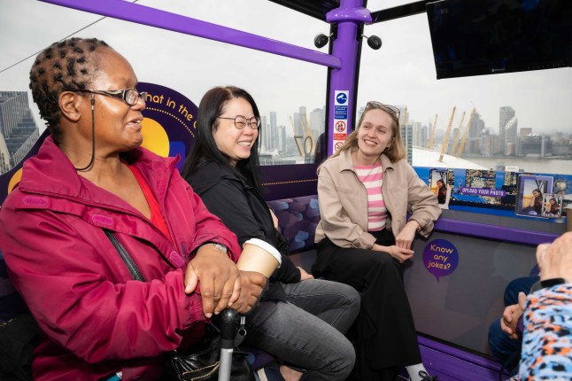 People on the IFS Cloud Cable Car chatty cabin initiative.