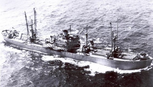 SHEERNESS, KENT, ENGLAND, UK Photo shows the SS Richard Montgomery above water. A bomb-filled ?doomsday wreck? which threatens to unleash a tsunami in the Thames is edging closer to collapse, an ominous new survey of the ship reveals (Credit: Pen News) (Pen News ?25, ?15, ?10 online) (Contact editor@pennews.co.uk/07595759112)