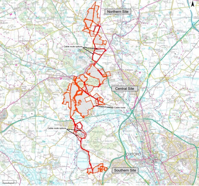Botley West Solar Farm map (Picture: Botleywest.co.uk)