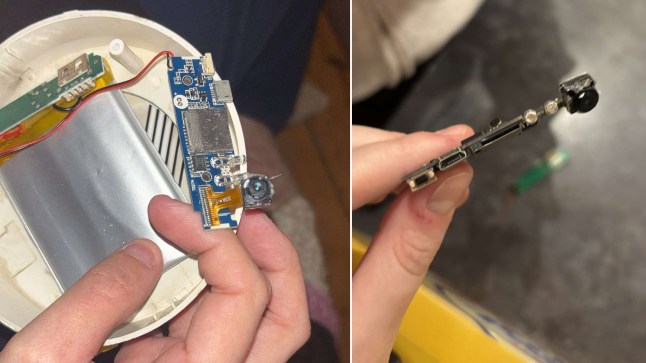 The device found in the downstairs bathroom of the property