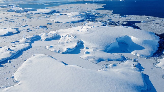 Antarctica view. Seascape and landscape of Antarctica. Glaciers and Southern Ocean.