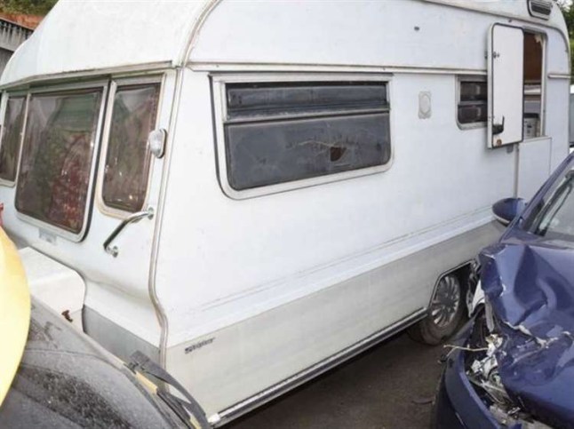 The Caravan where 12 year old school girl was raped by van Turtak, 38, Kevin Horvath, 25, and Ernest Guna