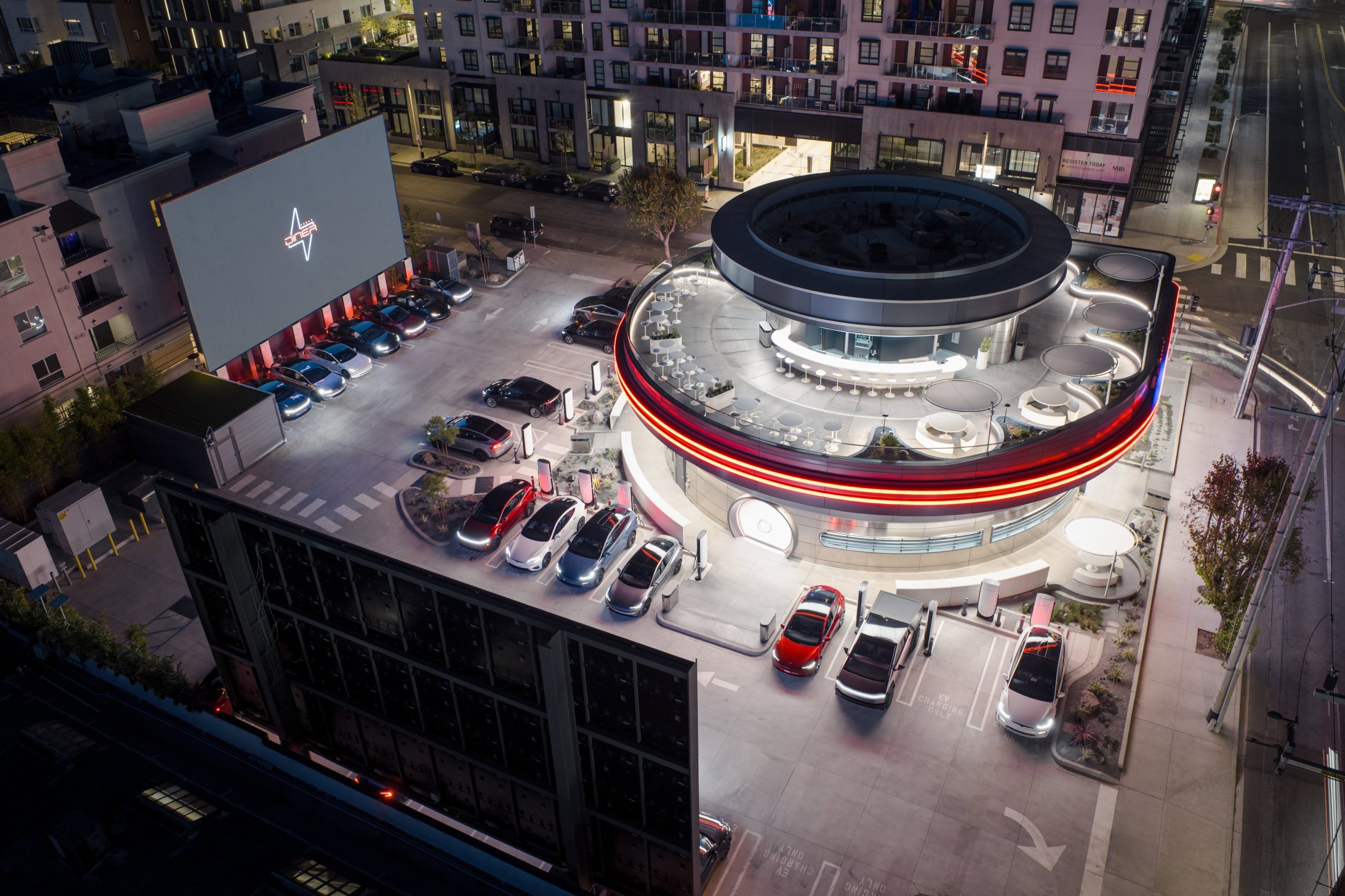 Tesla’s first retro-futuristic diner opens in Los Angeles post thumbnail image