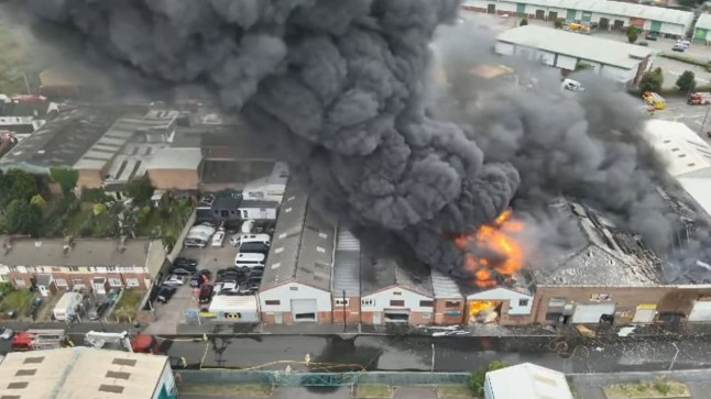A high-volume pump, with water taken from a nearby canal, has been brought into operation.
