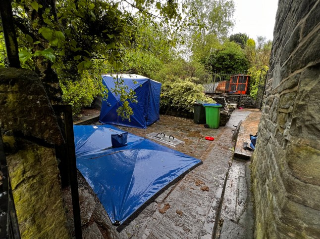 The scene where Daniel Twigg was mauled to death by a Cane Corso dog The forensic tent is at the side of this house The scene at a house on Carr Lane Farm Rochdale Milnrow where a dog attacked a child and killed him
