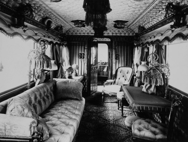 UNITED KINGDOM - JANUARY 31: The Royal Train had day and night saloons for the Queen and Prince Albert, as well as carriages for other members of the Royal family and dignitaries. Queen Victoria made her first journey by train in 1842, from Windsor to London. Travelling by train meant that the Queen could move around Britain more easily and could show herself to her people. She could also write and attend to business while she was travelling as train travel was far more comfortable than a stage coach. (Photo by SSPL/Getty Images)