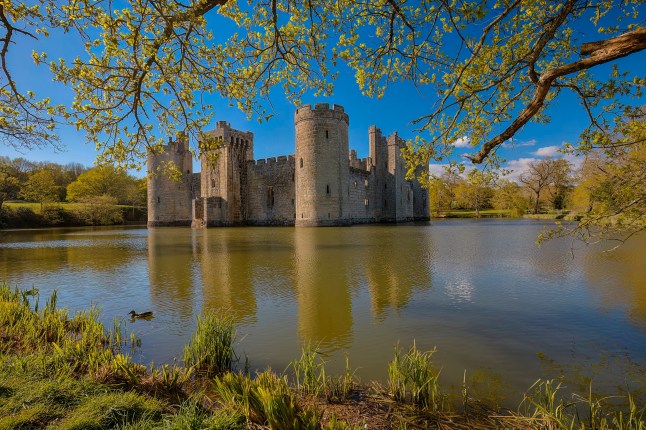 Bodiam Castle, Robertsbridge, East Sussex, United Kingdom. Photo taken in the Spring on the 17th of April 2025.