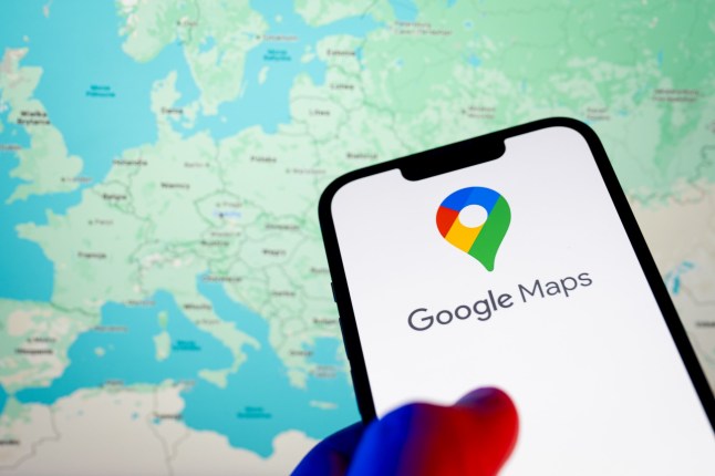 Mandatory Credit: Photo by Mateusz Slodkowski/SOPA Image/REX/Shutterstock (15096490t) In this photo illustration, a Google Maps logo seen displayed on a smartphone. Logos displayed on smartphones in Poland - 11 Jan 2025